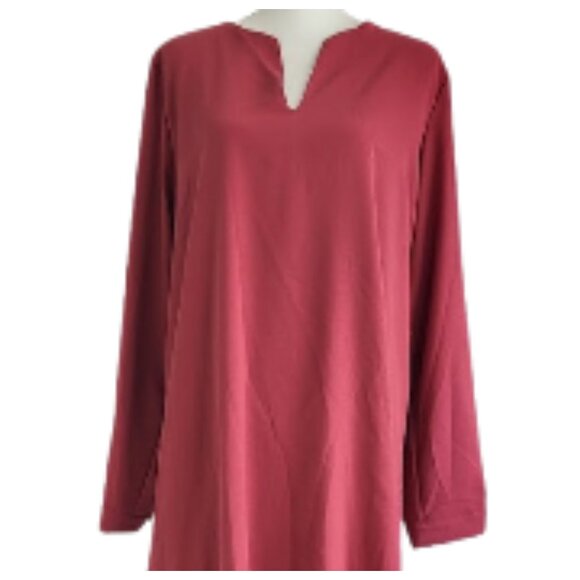 OC ORDER PLUS Long Layered Burgundy Maxi Dress - Women's Plus Size 3X - Picture 4 of 6